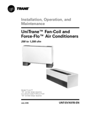 Trane UniTrane Installation, Operation And Maintenance Instructions