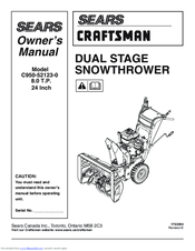 Craftsman C950-52123-0 Owner's Manual