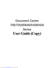 Xerox Document Centre 706 Series User Manual