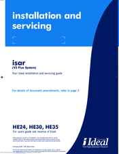 Ideal isar HE24 Installation And Servicing