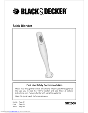 Black & Decker SB2000 Instruction Manual