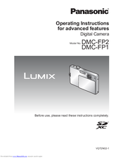 Panasonic DMCFP2 - DIGITAL STILL CAMERA Operating Instructions For Advanced Features