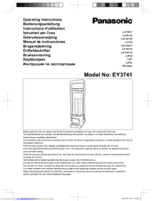 Panasonic EY3741 Operating Instructions Manual