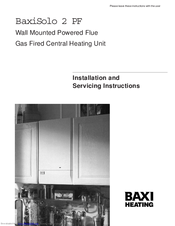 Baxi Solo 2 50 RS Installation And Servicing Instructions