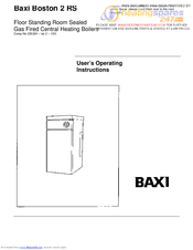 Baxi Boston 2 70 RS User Operating Instructions