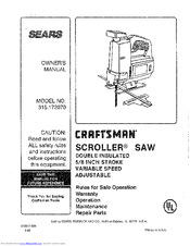 Sears 315.172070 Owner's Manual