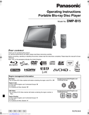 Panasonic DMP-B15 - Portable Blu-ray Player Operating Instructions Manual