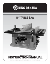 King Canada KC-5007 Instruction Manual