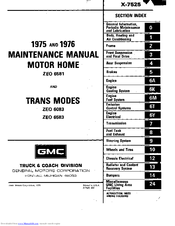 GMC 1976 ZEO 6583 Maintenance Manual