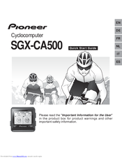 Pioneer SGX-CA500 Quick Start Manual