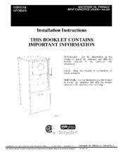 Carrier ovm154 Installation Instructions Manual