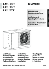 Dimplex LAS 22TT Installation And Operating Instructions Manual