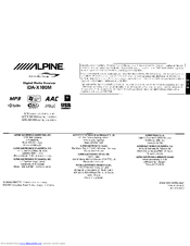 Alpine Marine iDA-X100M Quick Reference Manual