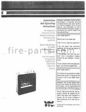 Superior DSR-EXT6 Installation And Operating Instructions Manual