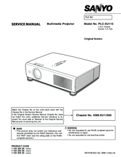 Sanyo PLC-XU110 Service Manual