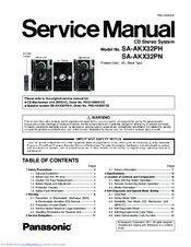 Panasonic SA-AKX32PH Service Manual