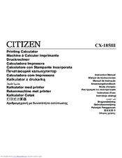 Citizen CX-185III Instruction Manual