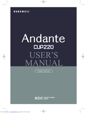 Kurzweil Andante CUP220 User Manual