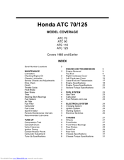 Honda ATC 125 Service Manual
