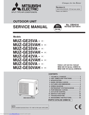 Mitsubishi MUZ-GE25VAH Service Manual