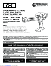 Ryobi P310 Operator's Manual