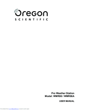 Oregon Scientific WMR86A User Manual