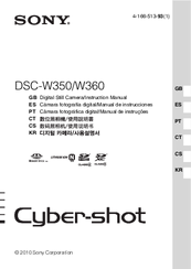 Sony Cyber-shot DSC-W350D Instruction Manual