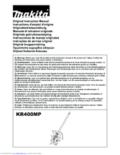 Makita KR400MP Original Instruction Manual
