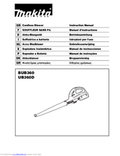 Makita BUB360 Instruction Manual