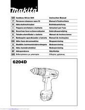 Makita 6204D Instruction Manual