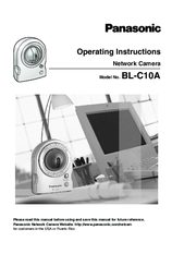 Panasonic BL-C10A - Network Camera - Pan Operating Instructions Manual
