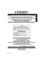 Citizen JCTV1600SA Instruction Manual
