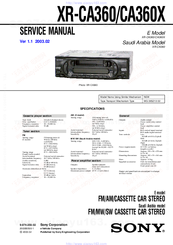 Sony CA360X Service Manual