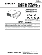 Sharp Notevision PG-A10S Service Manual