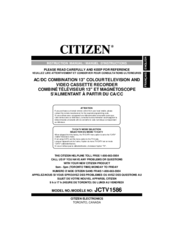 Citizen JCTV1586 Instruction Manual