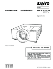 Sanyo PLC-XF1000 Service Manual