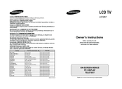 Samsung LE19R7 Owner's Instructions Manual