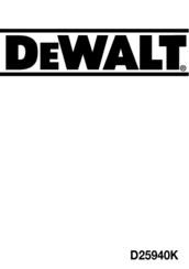 DeWalt D25940K Original Instructions Manual