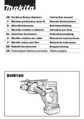 Makita BHR180 Instruction Manual