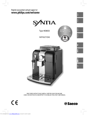 Philips Syntia HD8833 Instruction Manual