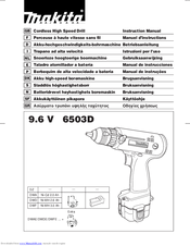 Makita 6503D Instruction Manual