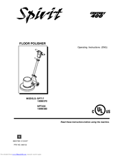 Spirit SPT17 10090370 Operating Instructions Manual