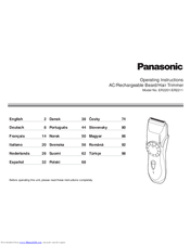 Panasonic ER2201 Operating Instructions Manual