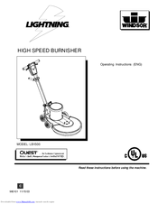 Windsor LB1500 Operating Instructions Manual