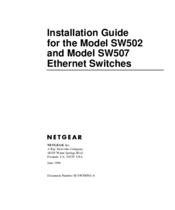 NETGEAR SW502 Installation Manual