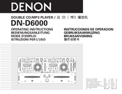 Denon DND6000 - Dual DJ CD Player Operating Instructions Manual