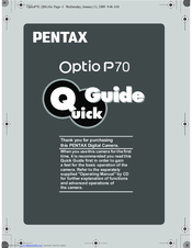 Pentax Optio P70 Quick Manual