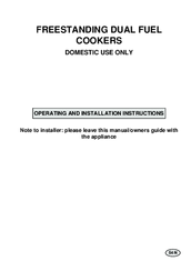 Baumatic BAF54GG Operating And Installation Instructions