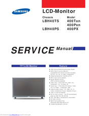 Samsung SyncMaster 400TXn Service Manual