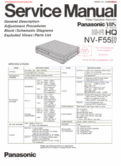 Panasonic NV-F55EG Service Manual